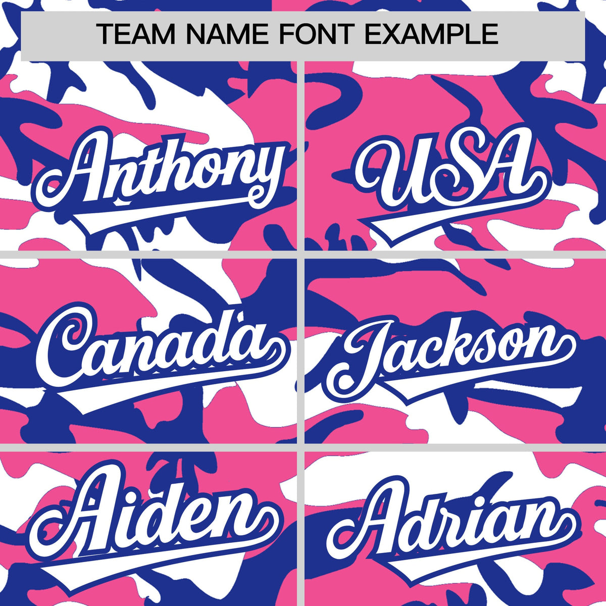 Custom Pink Royal Blue White Camo Gradient Fashion Baseball Jersey | Perfect for Training,Sublimation Printed &amp; Stitched,Add Name and Numbern,Perfect for Teams | KXKSHOP