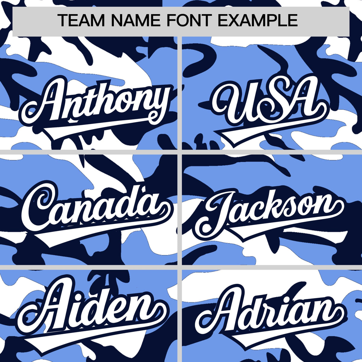 Custom Light Blue Navy White Camo Gradient Fashion Baseball Jersey | Perfect for Training,Sublimation Printed &amp; Stitched,Add Name and Numbern,Perfect for Teams | KXKSHOP
