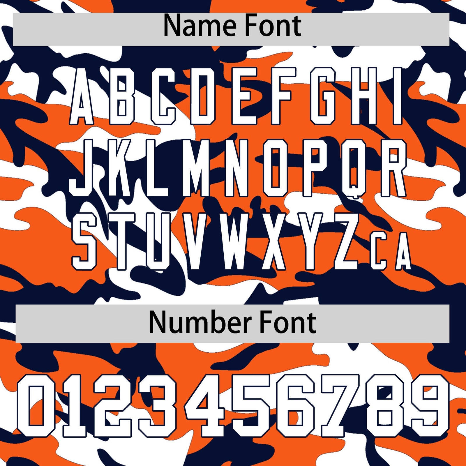 Custom Orange Navy White Camo Gradient Fashion Baseball Jersey | Perfect for Training,Sublimation Printed & Stitched,Add Name and Numbern,Perfect for Teams | KXKSHOP