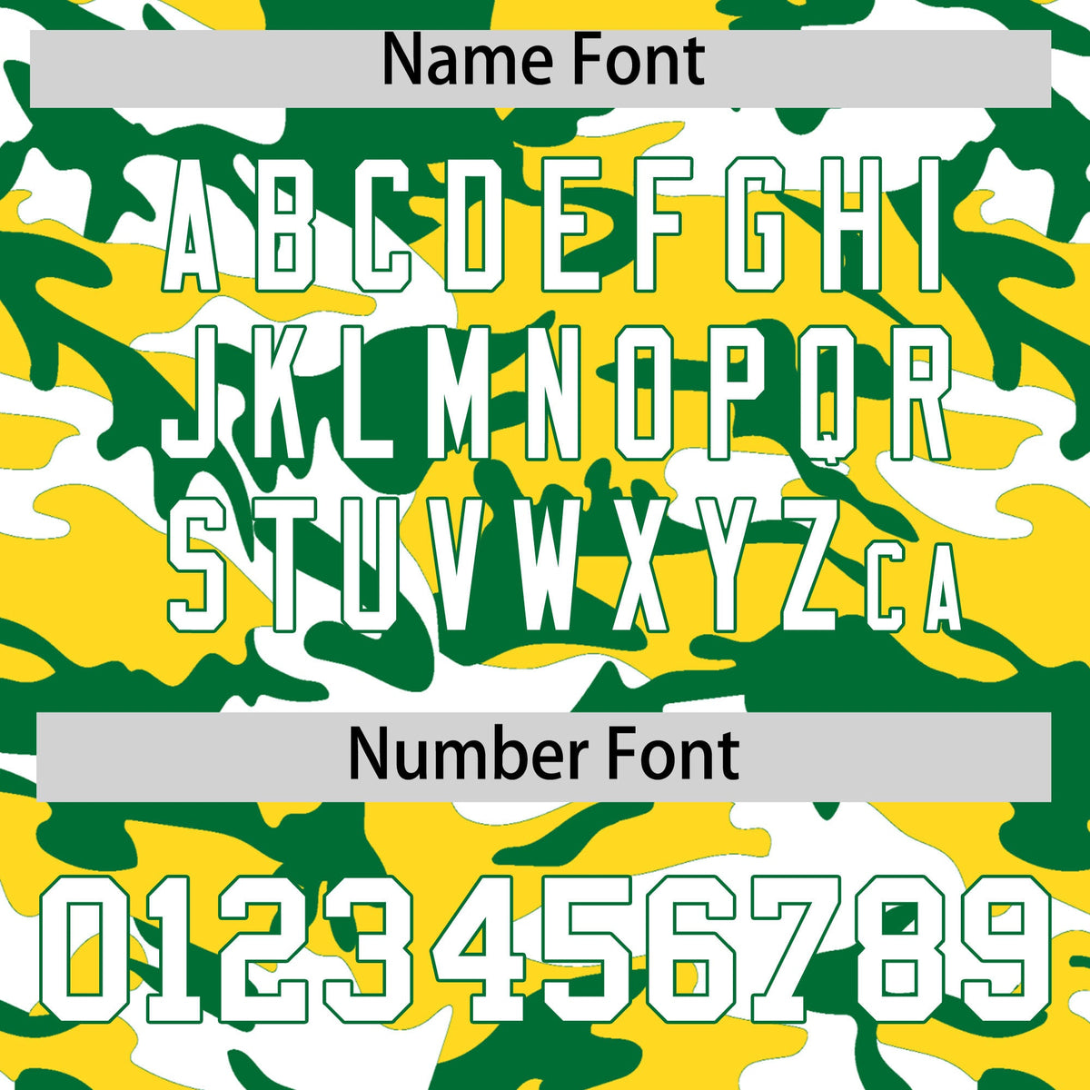 Custom Gold Kelly Green White Camo Gradient Fashion Baseball Jersey | Perfect for Training,Sublimation Printed &amp; Stitched,Add Name and Numbern,Perfect for Teams | KXKSHOP