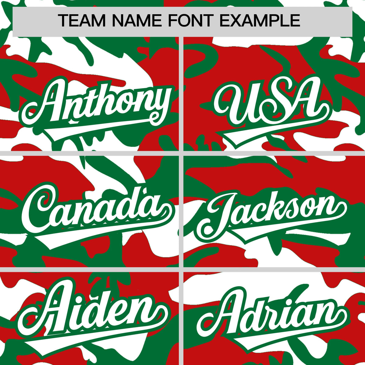 Custom Red Kelly Green White Camo Gradient Fashion Baseball Jersey | Perfect for Training,Sublimation Printed &amp; Stitched,Add Name and Numbern,Perfect for Teams | KXKSHOP