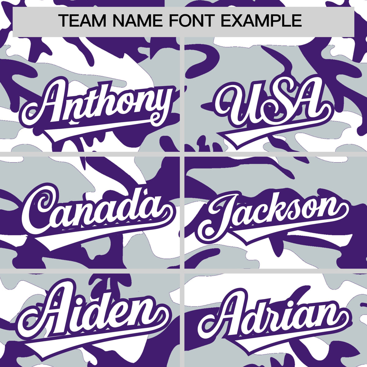 Custom Silver Purple White Camo Gradient Fashion Baseball Jersey | Perfect for Training,Sublimation Printed &amp; Stitched,Add Name and Numbern,Perfect for Teams | KXKSHOP