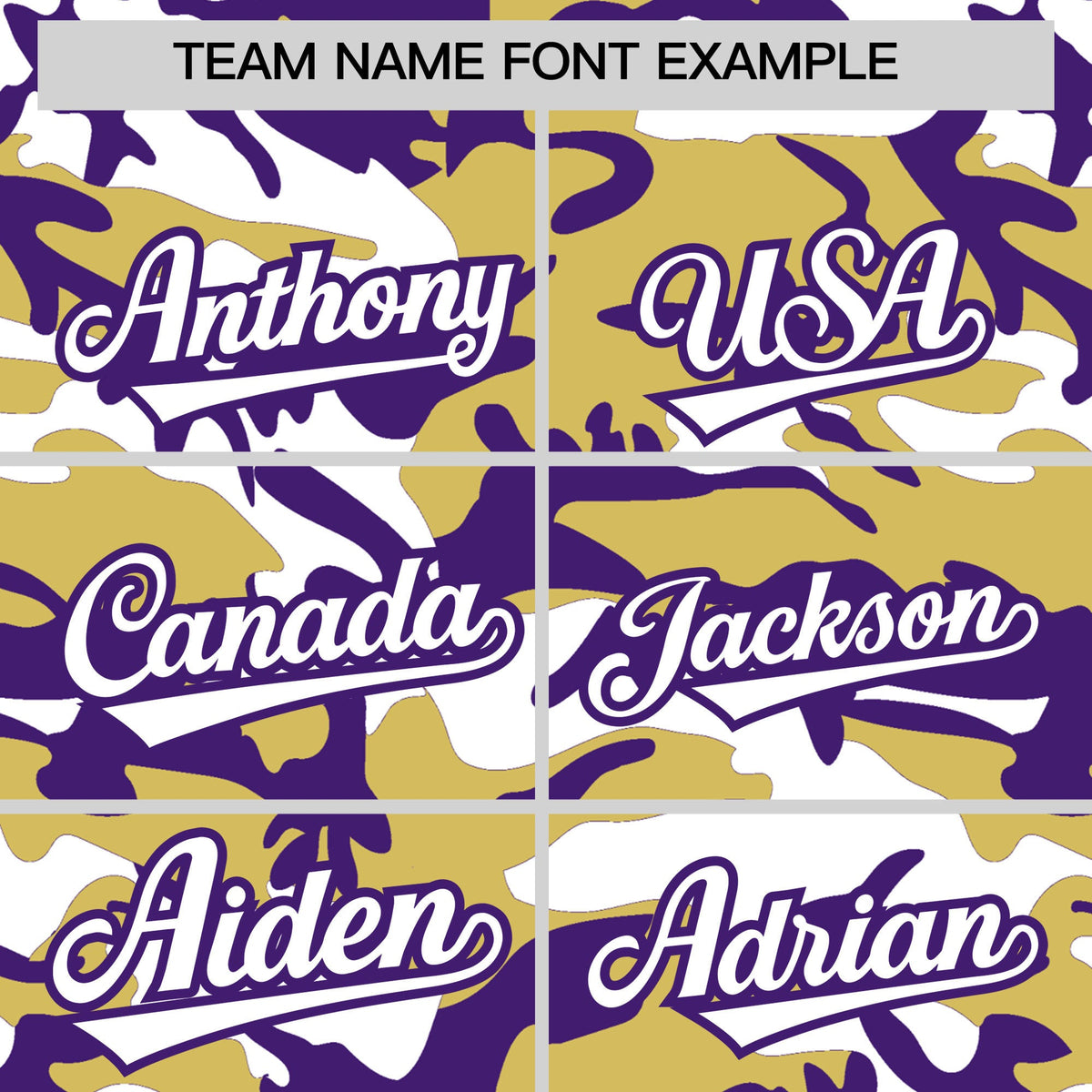 Custom Old Gold Purple White Camo Gradient Fashion Baseball Jersey | Perfect for Training,Sublimation Printed &amp; Stitched,Add Name and Numbern,Perfect for Teams | KXKSHOP