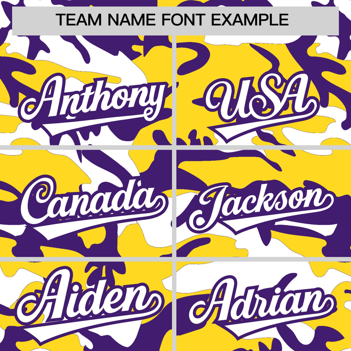 Custom Gold Purple White Camo Gradient Fashion Baseball Jersey | Perfect for Training,Sublimation Printed &amp; Stitched,Add Name and Numbern,Perfect for Teams | KXKSHOP