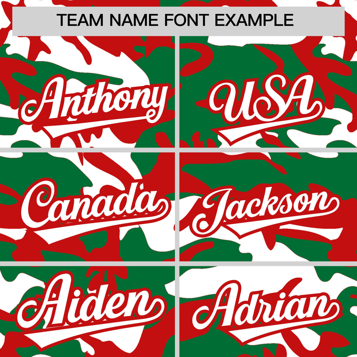 Custom Kelly Green Red White Camo Gradient Fashion Baseball Jersey | Perfect for Training,Sublimation Printed &amp; Stitched,Add Name and Numbern,Perfect for Teams | KXKSHOP