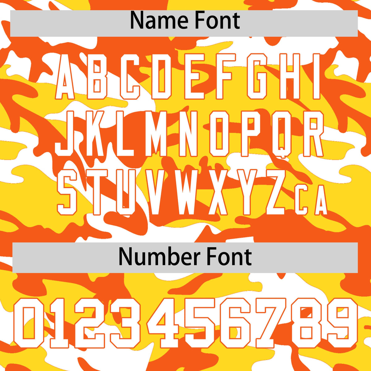 Custom Gold Orange White Camo Gradient Fashion Baseball Jersey | Perfect for Training,Sublimation Printed &amp; Stitched,Add Name and Numbern,Perfect for Teams | KXKSHOP