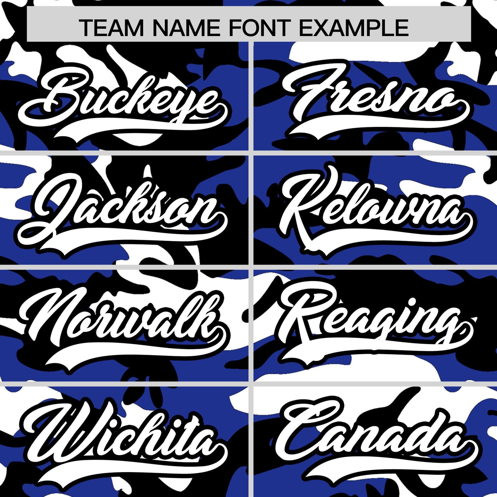 Custom Royal Blue Black White Camo Gradient Fashion Baseball Jersey | Perfect for Training,Sublimation Printed & Stitched,Add Name and Numbern,Perfect for Teams | KXKSHOP