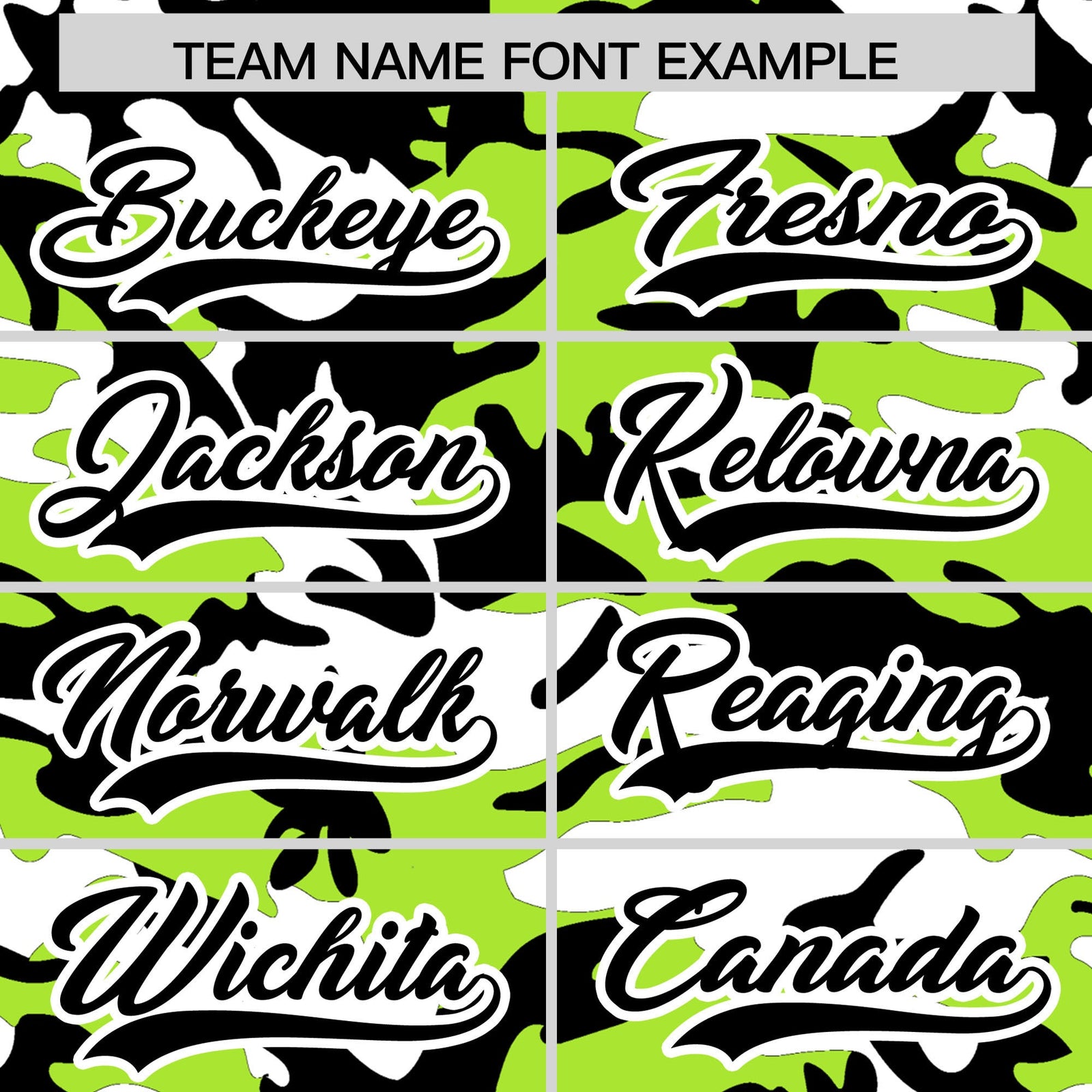 Custom Neon Green Black White Camo Gradient Fashion Baseball Jersey | Perfect for Training,Sublimation Printed & Stitched,Add Name and Numbern,Perfect for Teams | KXKSHOP