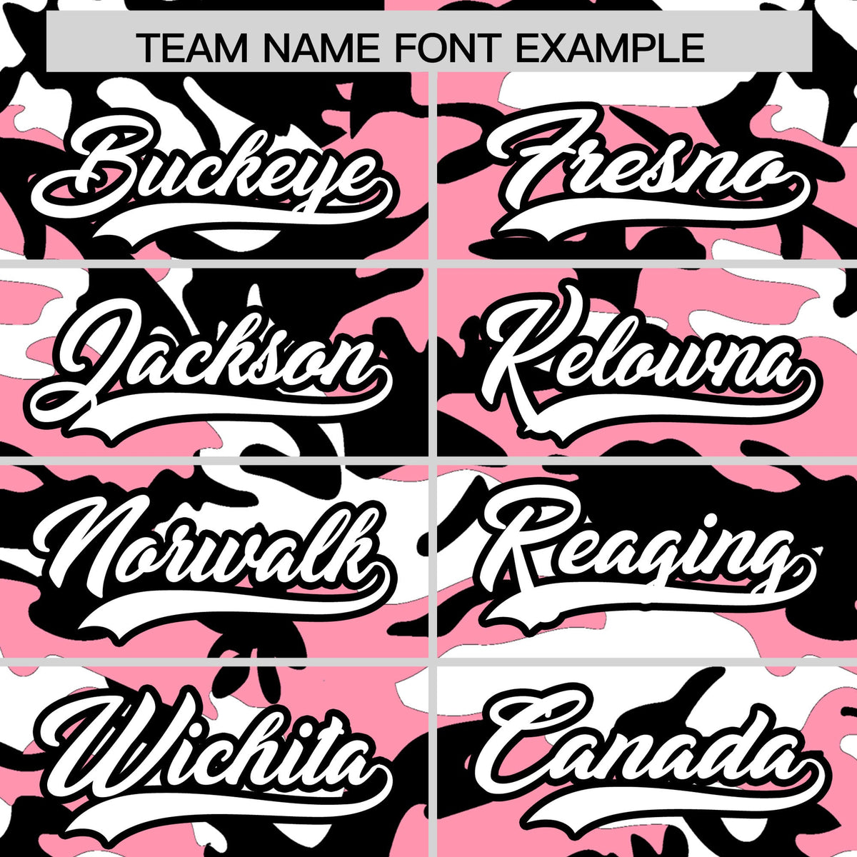 Custom Light Pink Black White Camo Gradient Fashion Baseball Jersey | Perfect for Training,Sublimation Printed &amp; Stitched,Add Name and Numbern,Perfect for Teams | KXKSHOP