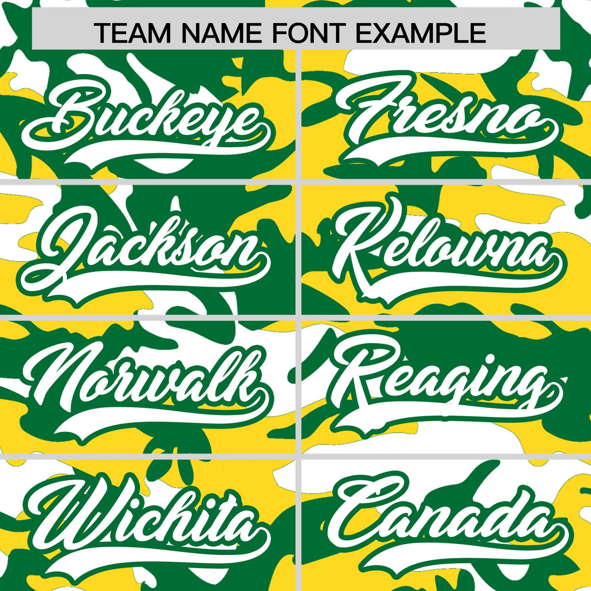 Custom Gold Kelly Green White Camo Gradient Fashion Baseball Jersey | Perfect for Training,Sublimation Printed &amp; Stitched,Add Name and Numbern,Perfect for Teams | KXKSHOP