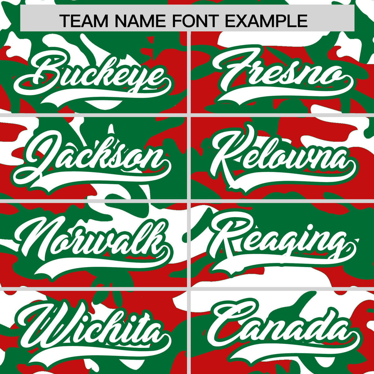 Custom Red Kelly Green White Camo Gradient Fashion Baseball Jersey | Perfect for Training,Sublimation Printed &amp; Stitched,Add Name and Numbern,Perfect for Teams | KXKSHOP