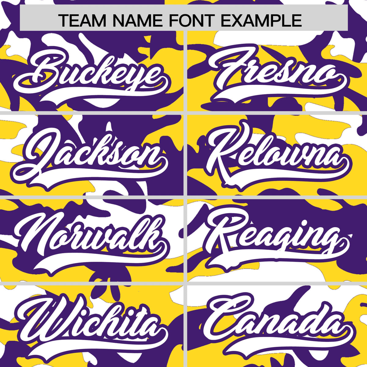 Custom Gold Purple White Camo Gradient Fashion Baseball Jersey | Perfect for Training,Sublimation Printed &amp; Stitched,Add Name and Numbern,Perfect for Teams | KXKSHOP