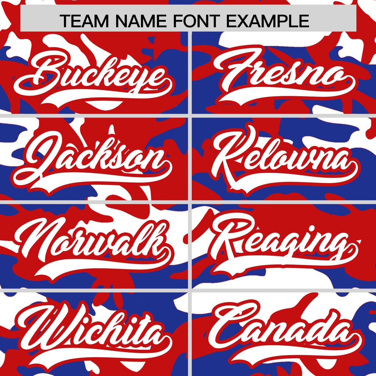 Custom Red Royal Blue White Camo Gradient Fashion Baseball Jersey | Perfect for Training,Sublimation Printed &amp; Stitched,Add Name and Numbern,Perfect for Teams | KXKSHOP