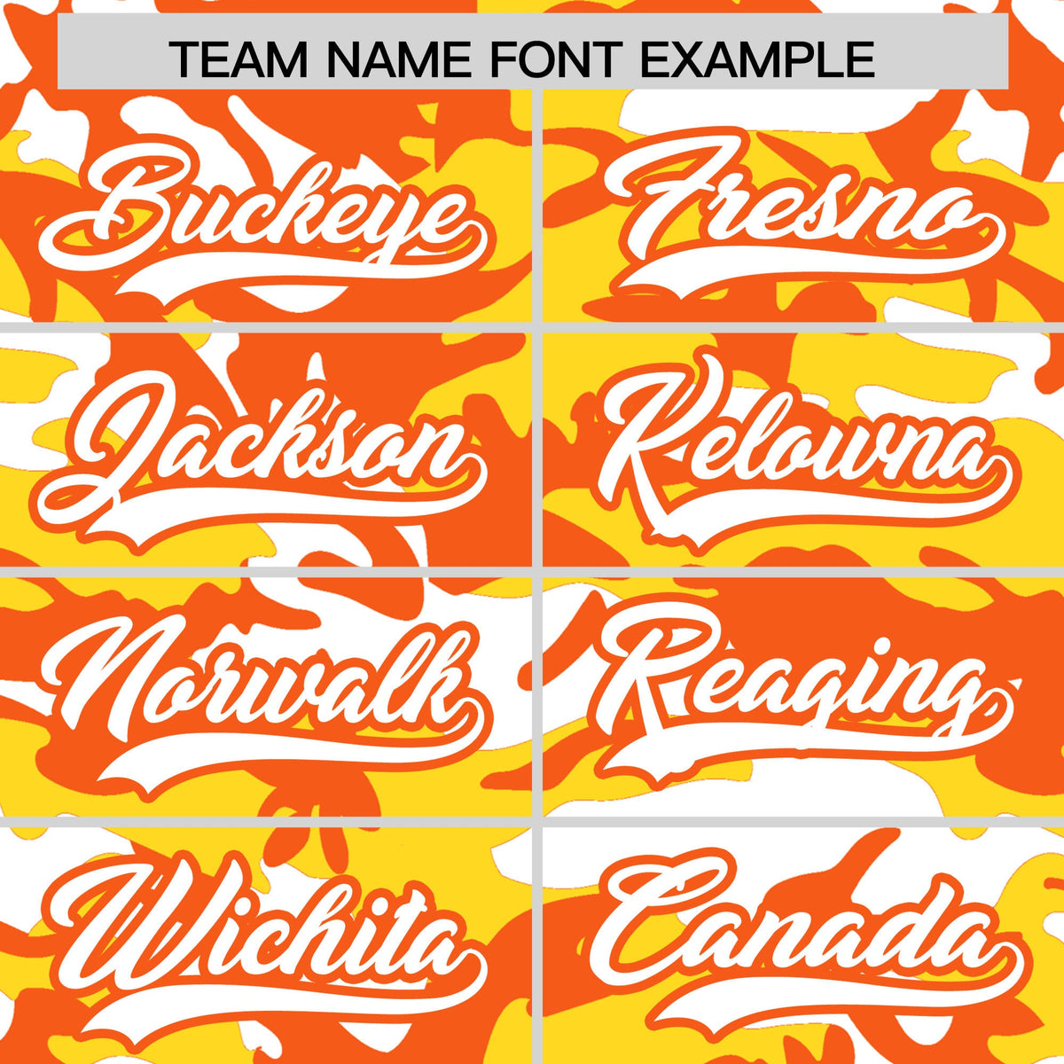 Custom Gold Orange White Camo Gradient Fashion Baseball Jersey | Perfect for Training,Sublimation Printed &amp; Stitched,Add Name and Numbern,Perfect for Teams | KXKSHOP