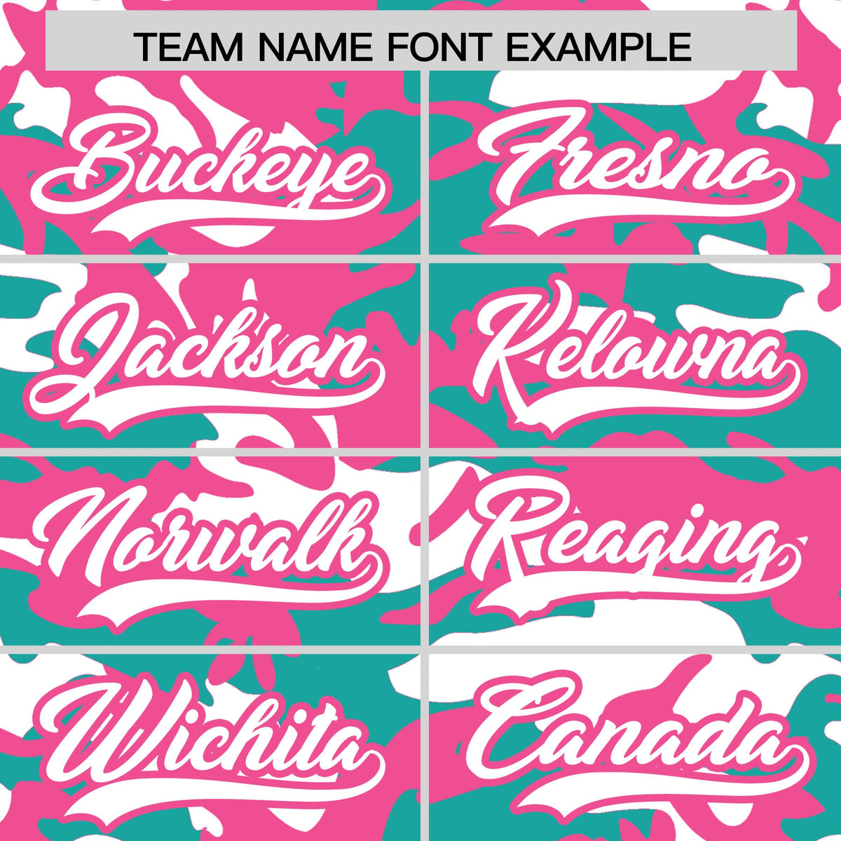 Custom Aqua White Pink Camo Gradient Fashion Baseball Jersey | Perfect for Training,Sublimation Printed &amp; Stitched,Add Name and Numbern,Perfect for Teams | KXKSHOP