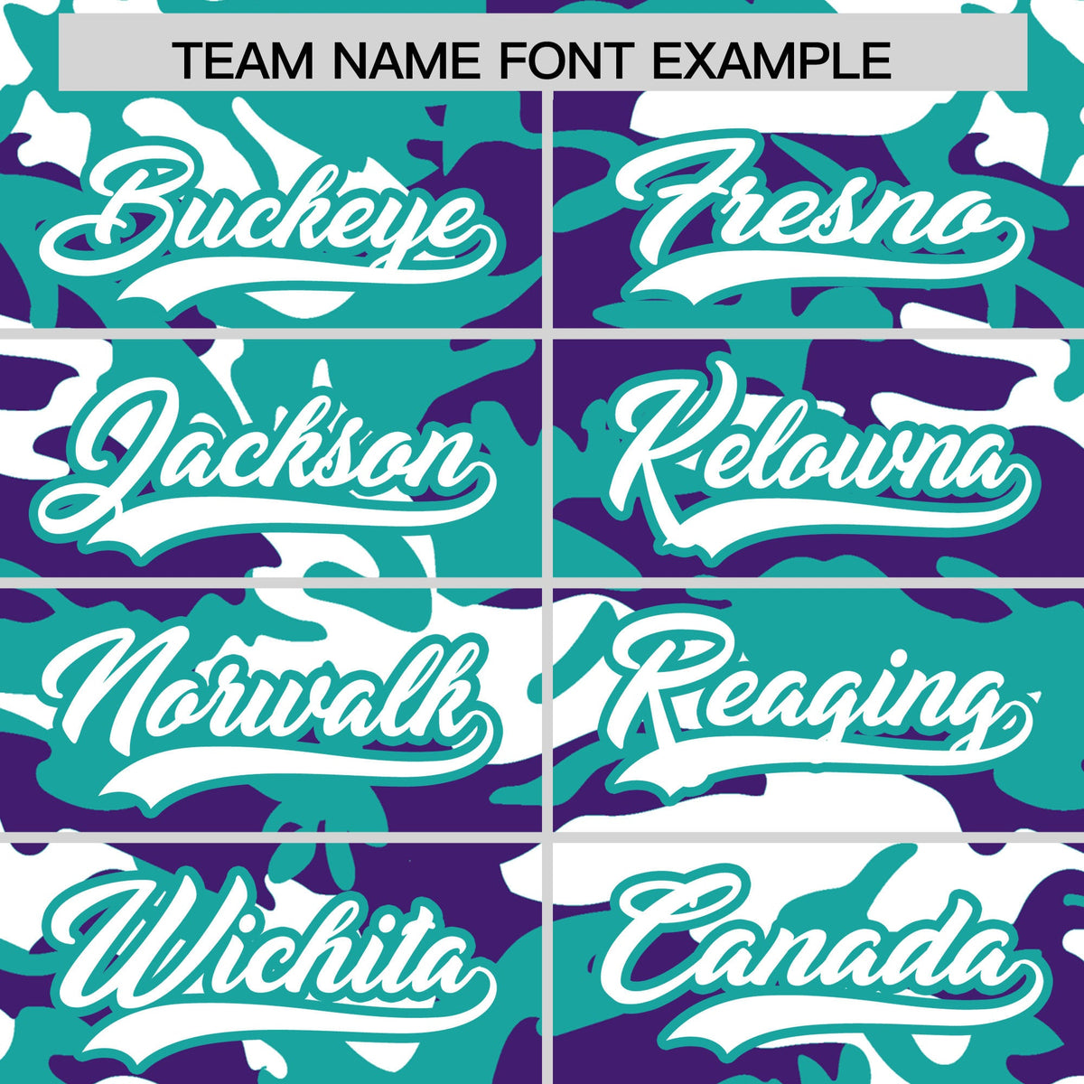 Custom Aqua Purple White Camo Gradient Fashion Baseball Jersey | Perfect for Training,Sublimation Printed &amp; Stitched,Add Name and Numbern,Perfect for Teams | KXKSHOP