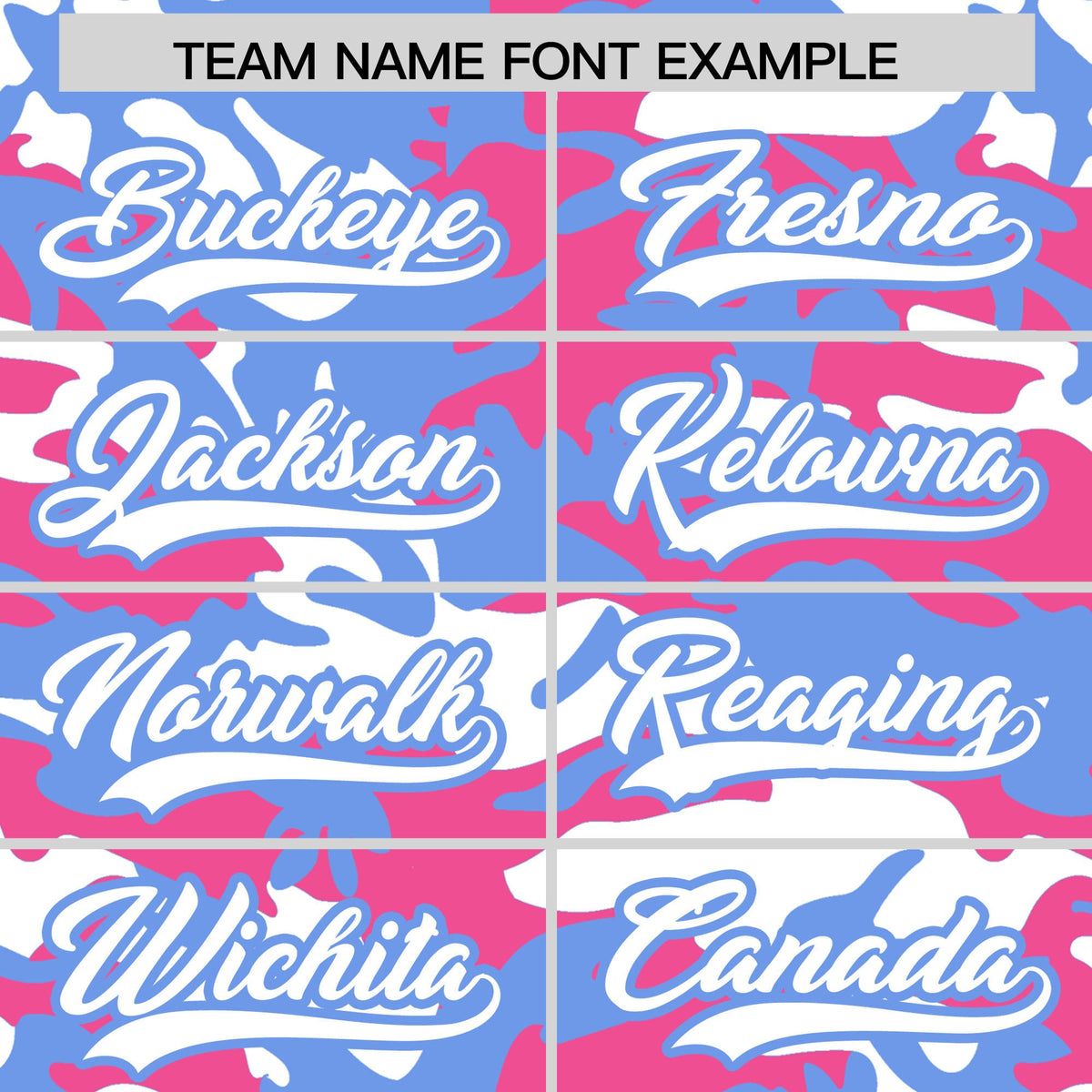 Custom Pink Light Blue White Camo Gradient Fashion Baseball Jersey | Perfect for Training,Sublimation Printed &amp; Stitched,Add Name and Numbern,Perfect for Teams | KXKSHOP