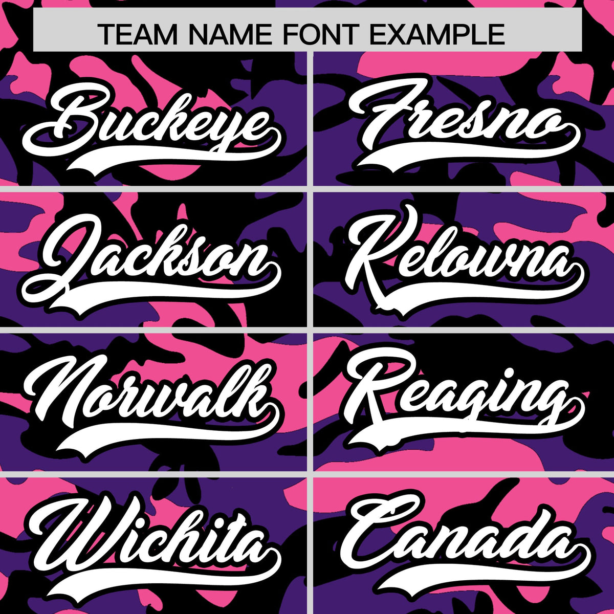 Custom Purple Pink Black Camo Gradient Fashion Baseball Jersey | Perfect for Training,Sublimation Printed &amp; Stitched,Add Name and Numbern,Perfect for Teams | KXKSHOP