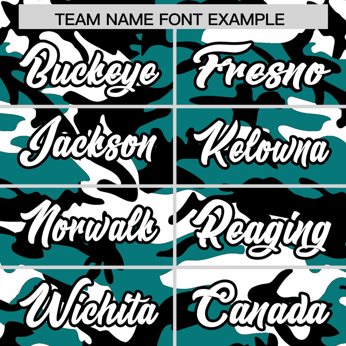 Custom Teal Black White Camo Gradient Fashion Baseball Jersey | Perfect for Training,Sublimation Printed &amp; Stitched,Add Name and Numbern,Perfect for Teams | KXKSHOP