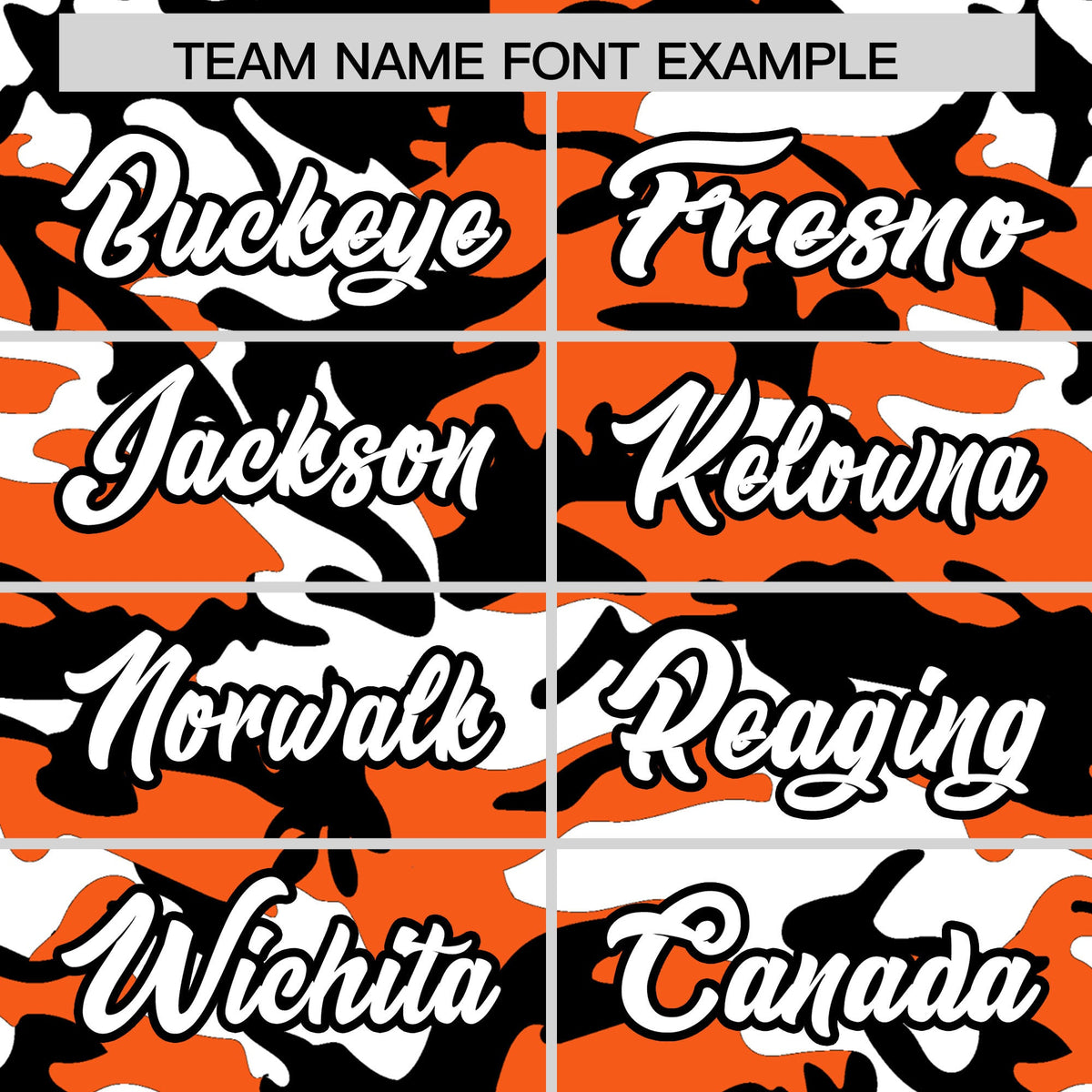 Custom Orange White Black Camo Gradient Fashion Baseball Jersey | Perfect for Training,Sublimation Printed &amp; Stitched,Add Name and Numbern,Perfect for Teams | KXKSHOP