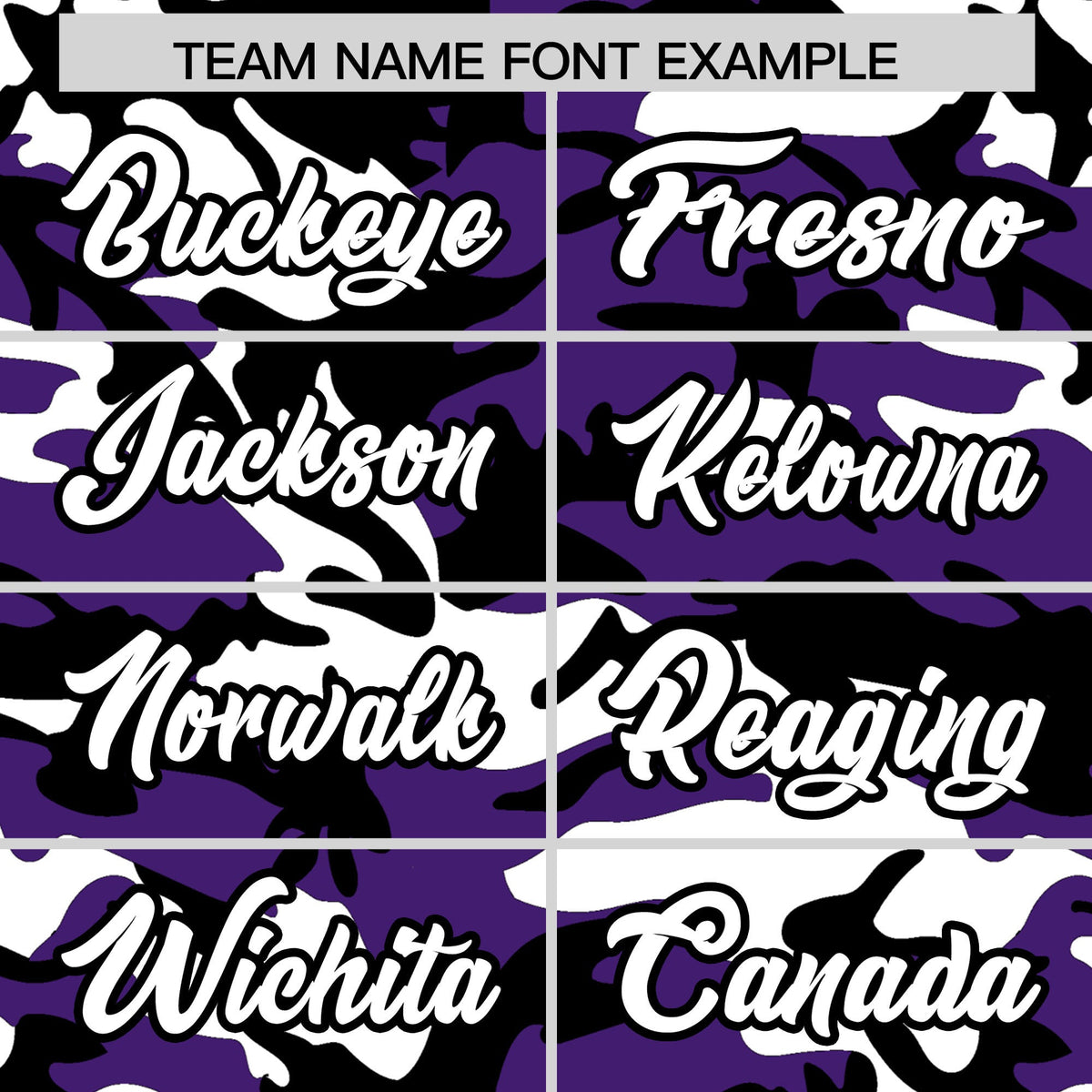 Custom Purple White Black Camo Gradient Fashion Baseball Jersey | Perfect for Training,Sublimation Printed &amp; Stitched,Add Name and Numbern,Perfect for Teams | KXKSHOP