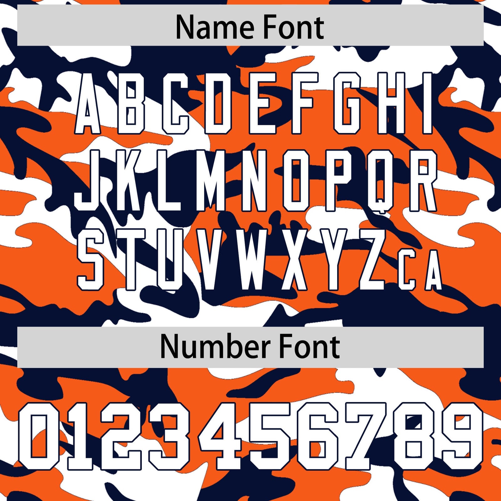 Custom Orange Navy White Camo Gradient Fashion Baseball Jersey | Perfect for Training,Sublimation Printed & Stitched,Add Name and Numbern,Perfect for Teams | KXKSHOP