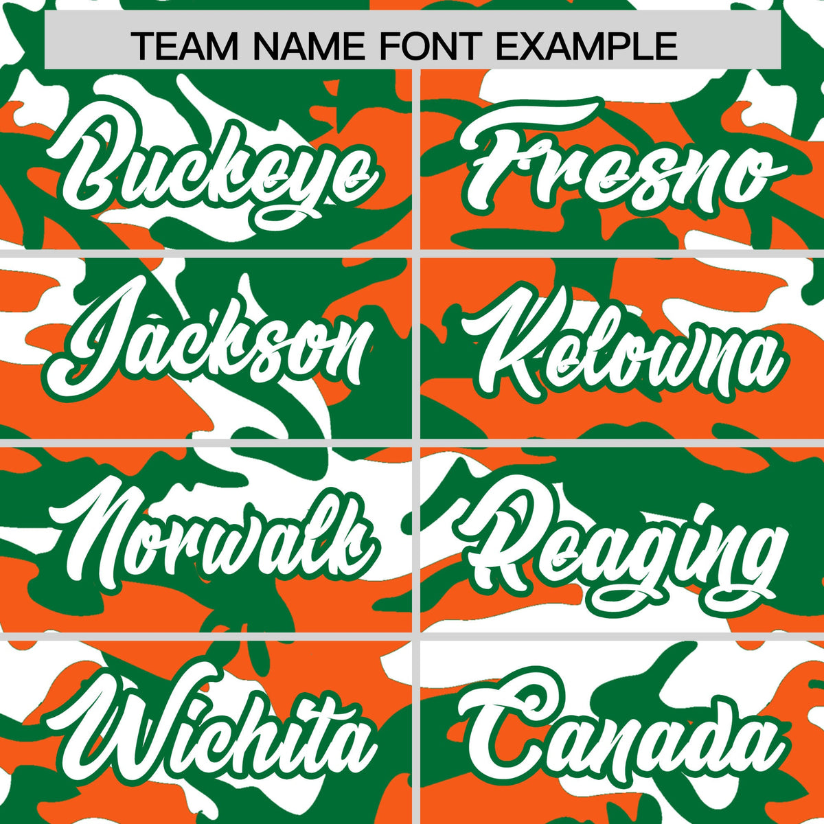 Custom Orange Kelly Green White Camo Gradient Fashion Baseball Jersey | Perfect for Training,Sublimation Printed &amp; Stitched,Add Name and Numbern,Perfect for Teams | KXKSHOP