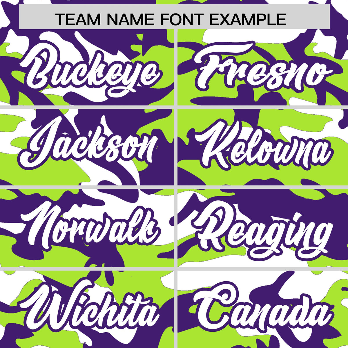 Custom Neon Green Purple White Camo Gradient Fashion Baseball Jersey | Perfect for Training,Sublimation Printed &amp; Stitched,Add Name and Numbern,Perfect for Teams | KXKSHOP