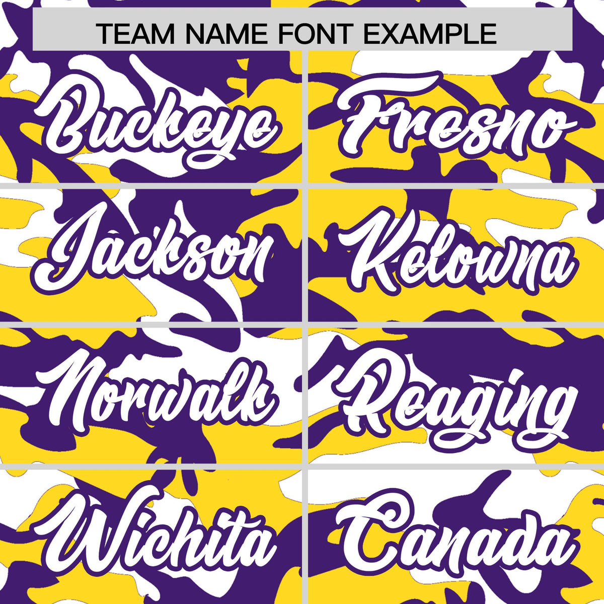 Custom Gold Purple White Camo Gradient Fashion Baseball Jersey | Perfect for Training,Sublimation Printed &amp; Stitched,Add Name and Numbern,Perfect for Teams | KXKSHOP