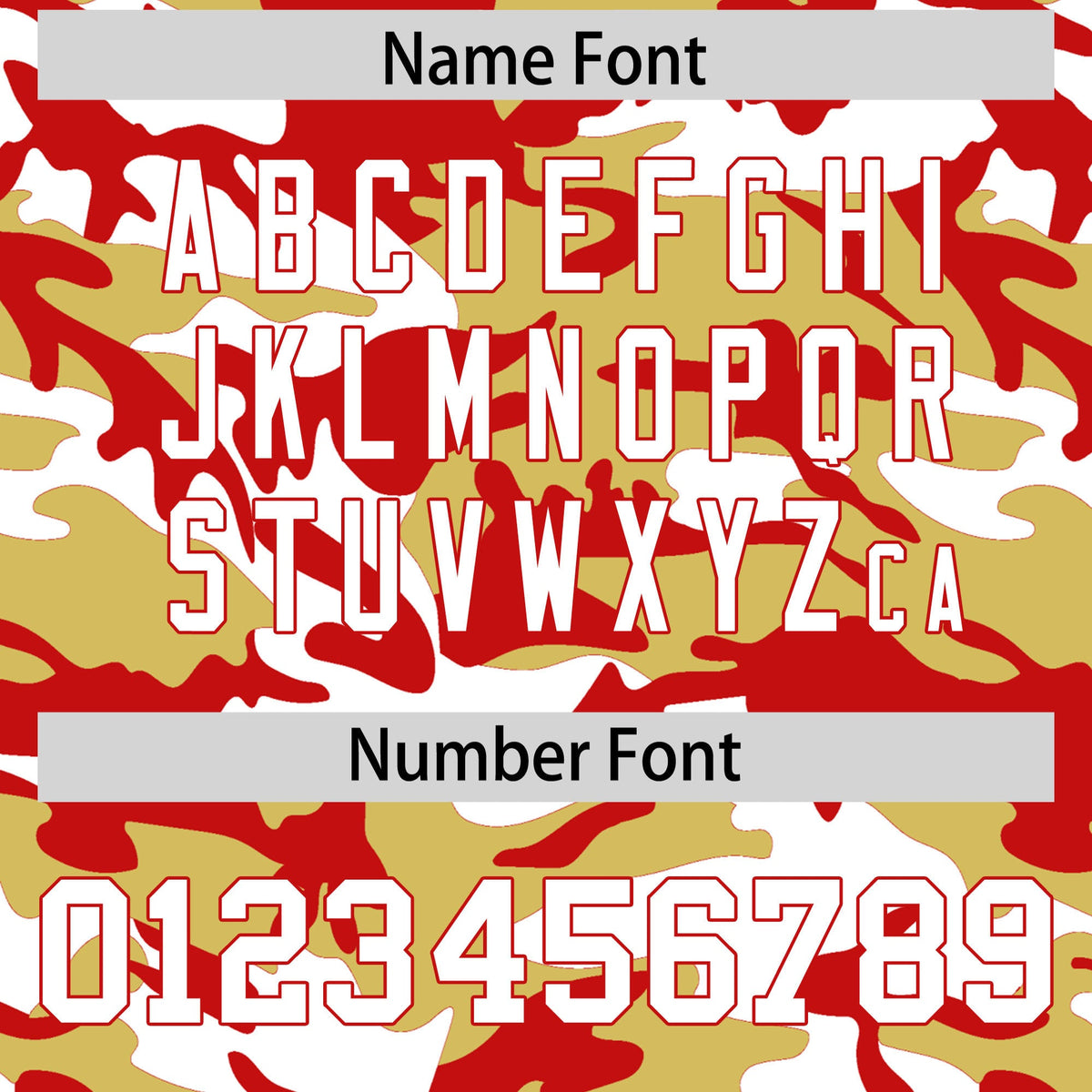 Custom Old Gold Red White Camo Gradient Fashion Baseball Jersey | Perfect for Training,Sublimation Printed &amp; Stitched,Add Name and Numbern,Perfect for Teams | KXKSHOP