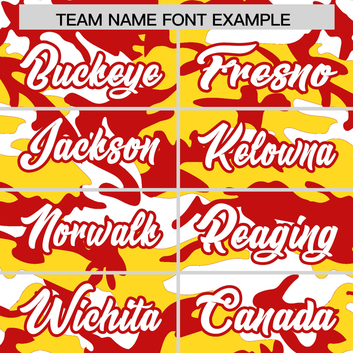 Custom Gold Red White Camo Gradient Fashion Baseball Jersey | Perfect for Training,Sublimation Printed &amp; Stitched,Add Name and Numbern,Perfect for Teams | KXKSHOP