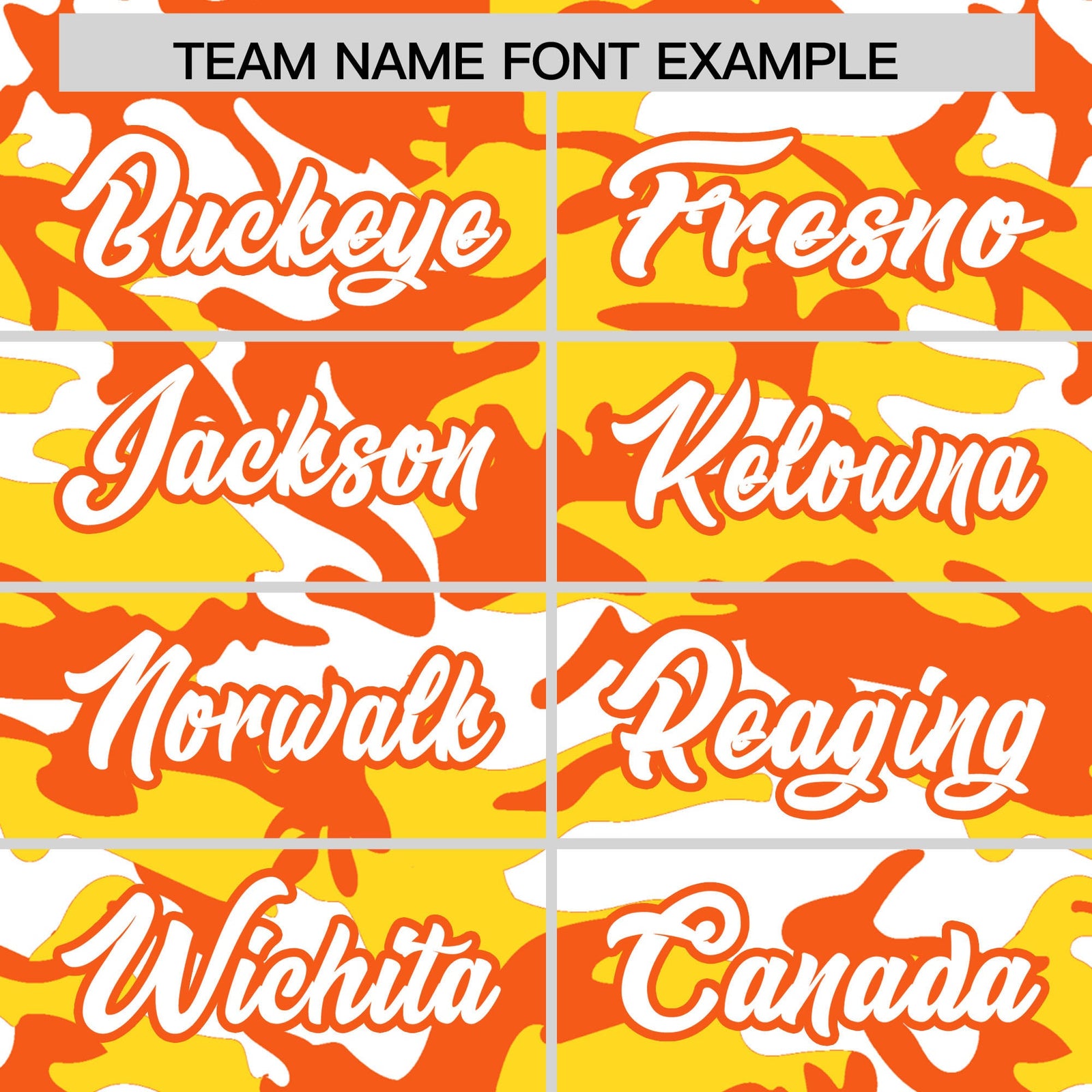 Custom Gold Orange White Camo Gradient Fashion Baseball Jersey | Perfect for Training,Sublimation Printed & Stitched,Add Name and Numbern,Perfect for Teams | KXKSHOP