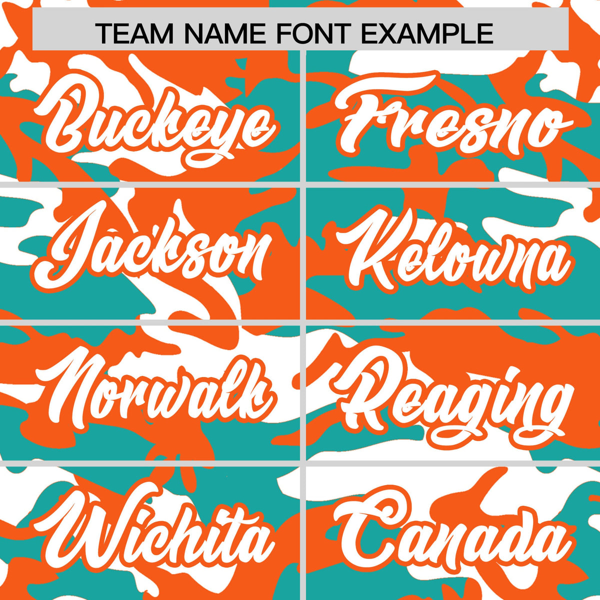 Custom Aqua White Orange Camo Gradient Fashion Baseball Jersey | Perfect for Training,Sublimation Printed &amp; Stitched,Add Name and Numbern,Perfect for Teams | KXKSHOP
