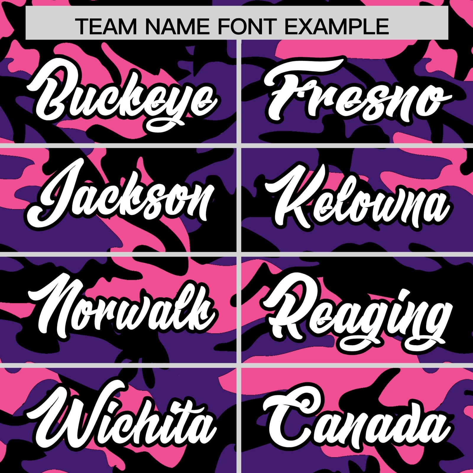 Custom Purple Pink Black Camo Gradient Fashion Baseball Jersey | Perfect for Training,Sublimation Printed & Stitched,Add Name and Numbern,Perfect for Teams | KXKSHOP