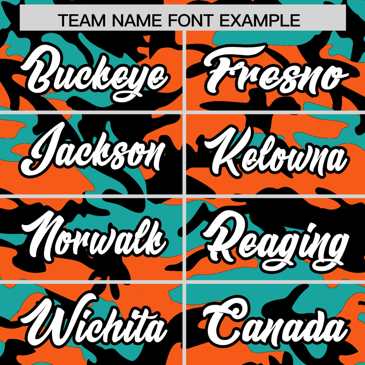 Custom Orange Aqua Black Camo Gradient Fashion Baseball Jersey | Perfect for Training,Sublimation Printed &amp; Stitched,Add Name and Numbern,Perfect for Teams | KXKSHOP