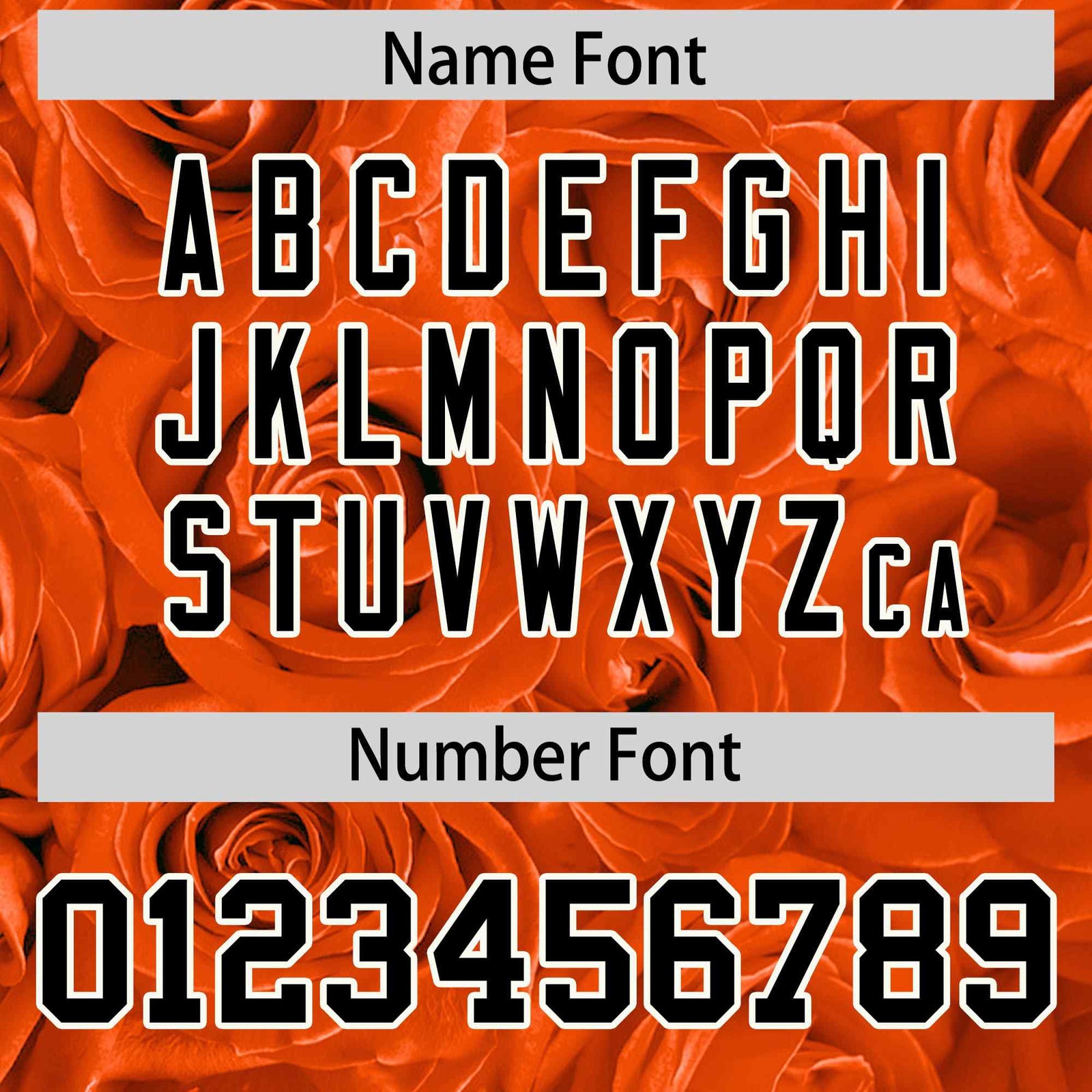 Custom Orange Black Split Rose Print Authentic Baseball Jersey