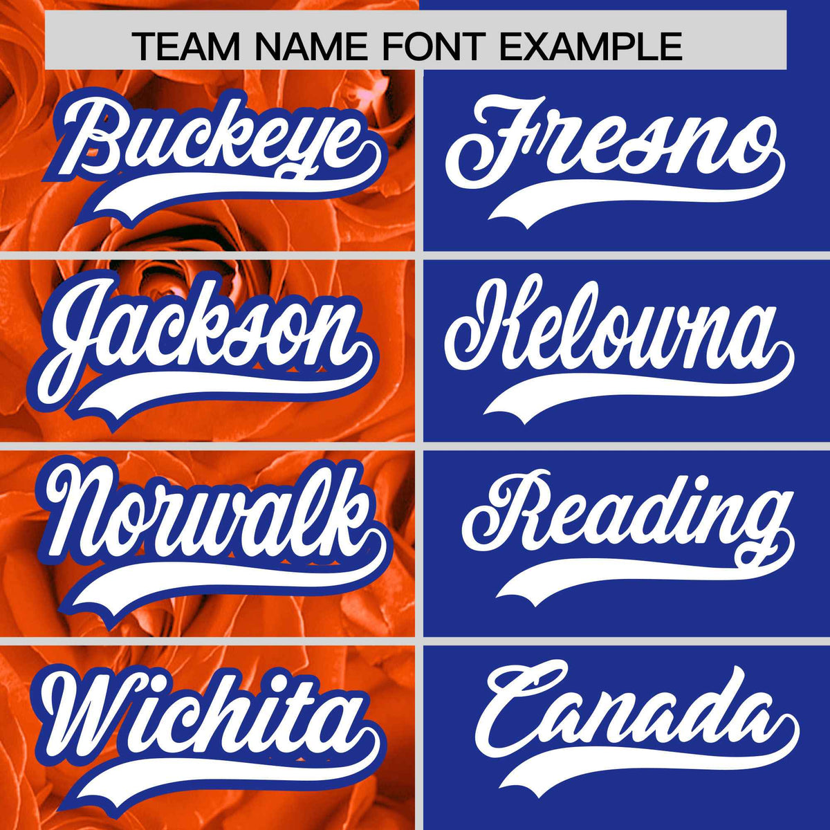Custom Orange Royal Split Rose Print Authentic Baseball Jersey