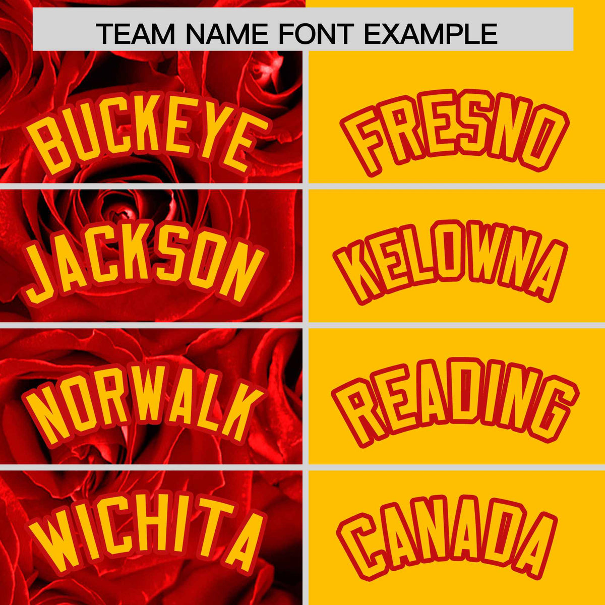 Custom Red Yellow Split Rose Print Authentic Baseball Jersey