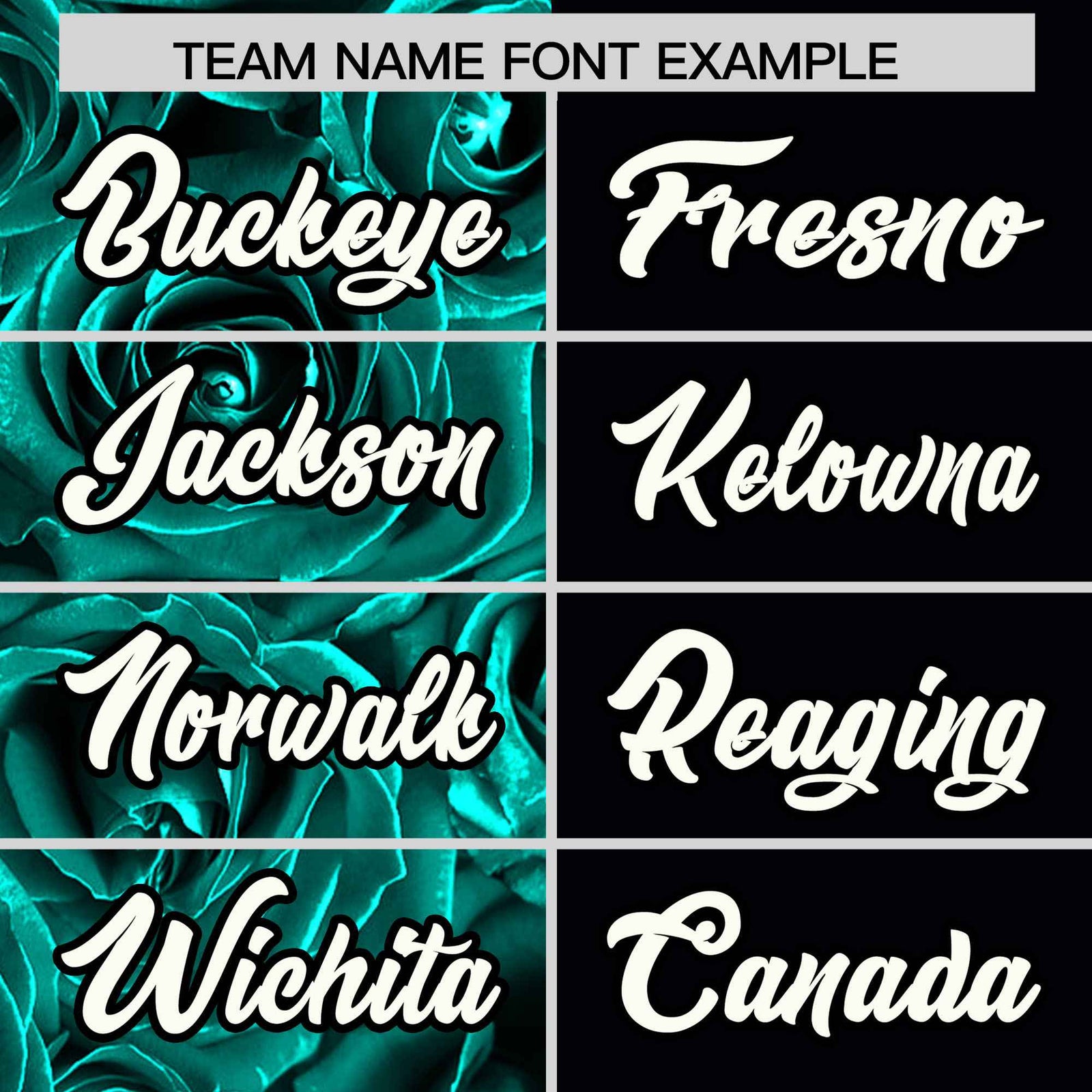 Custom Aqua Black Split Rose Print Authentic Baseball Jersey