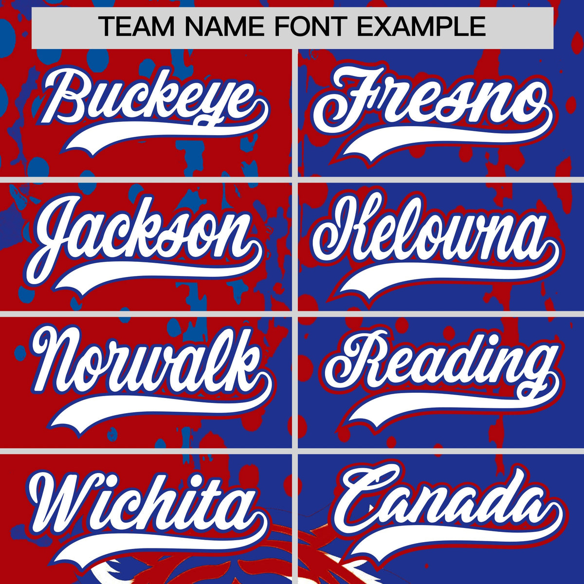 Custom Royal Blue Red Royal Full-Snap Graffiti Pattern Tiger Graffiti Jersey Baseball Jersey| KXKSHOP