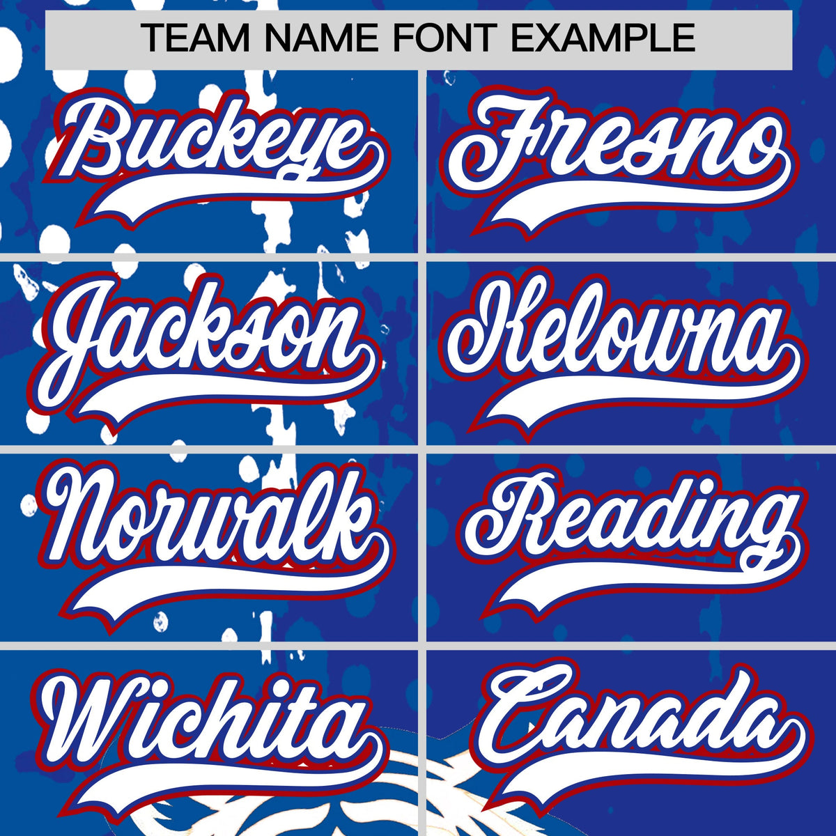 Custom Royal Blue White Royal Full-Snap Graffiti Pattern Tiger Graffiti Jersey Baseball Jersey| KXKSHOP