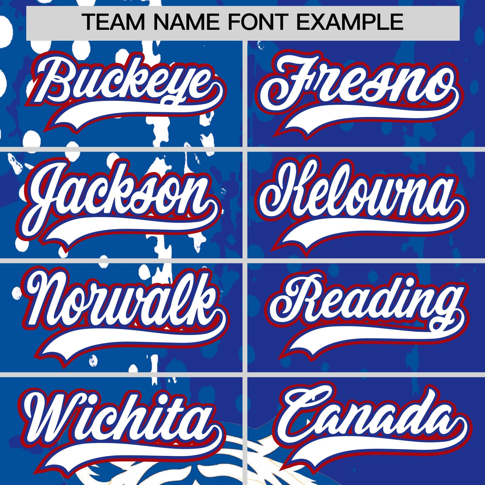 Custom Royal Blue White Royal Full-Snap Graffiti Pattern Tiger Graffiti Jersey Baseball Jersey| KXKSHOP