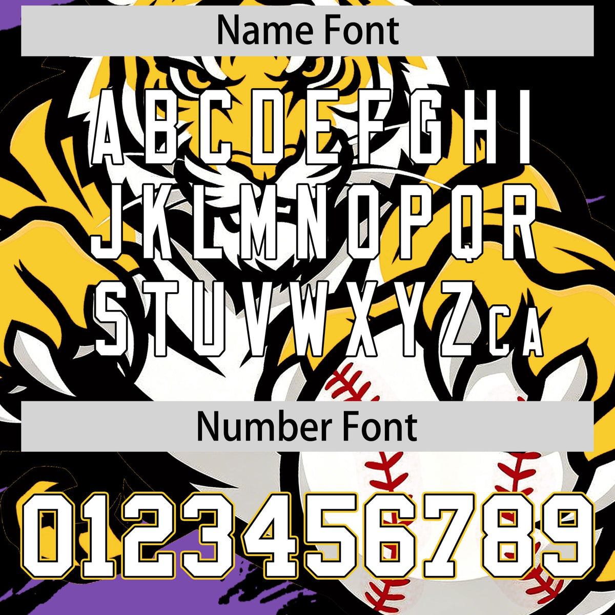 Custom Black Gold White Full-Snap Graffiti Pattern Tiger Graffiti Jersey Baseball Jersey| KXKSHOP