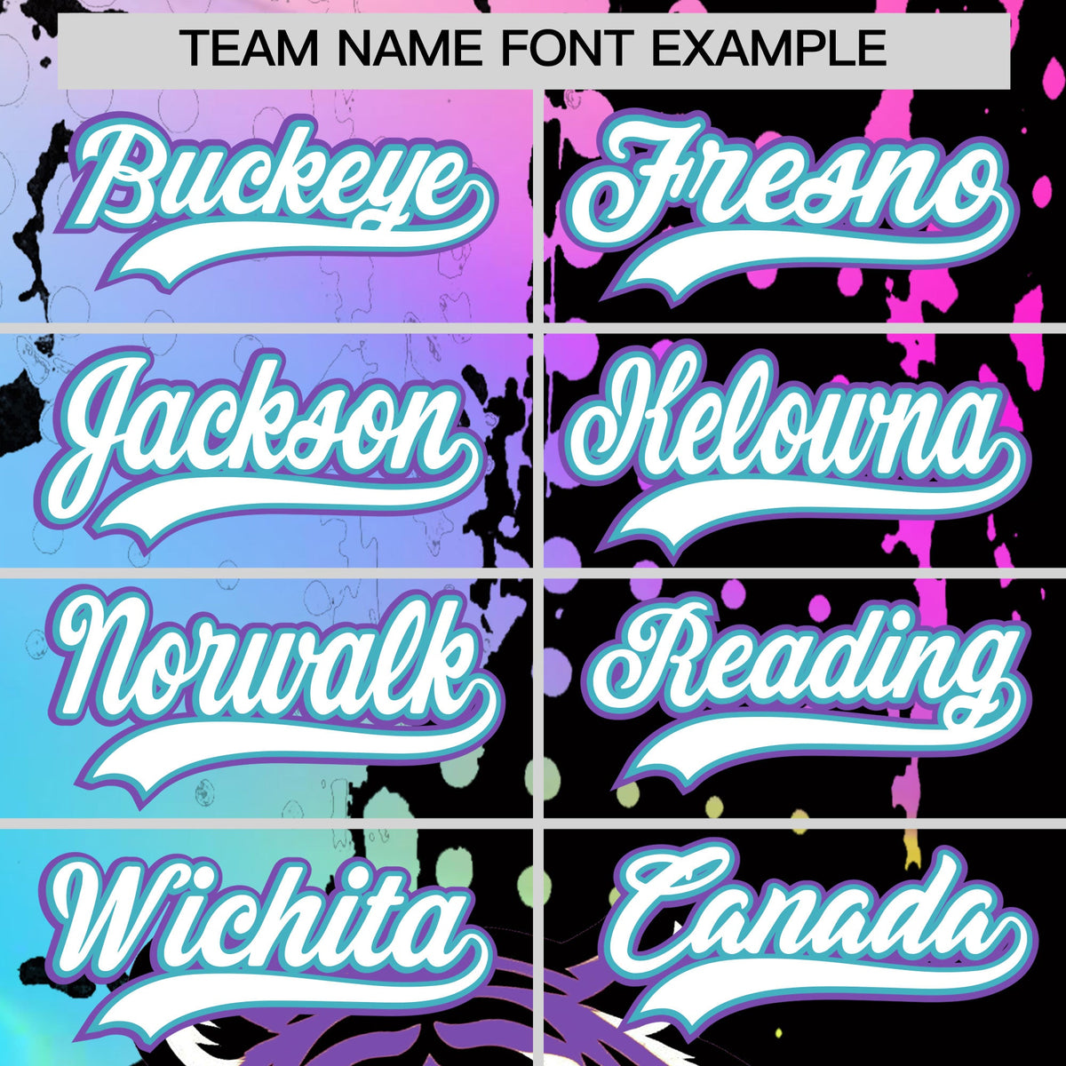 Custom Black White Sky Blue Full-Snap Graffiti Pattern Tiger Graffiti Jersey Baseball Jersey| KXKSHOP