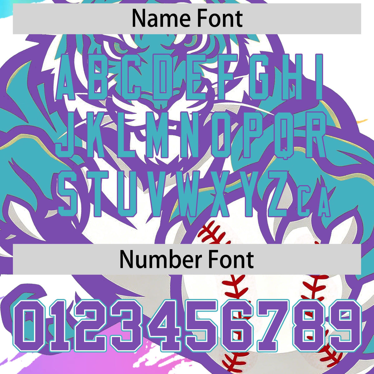 Custom White Sky Blue Full-Snap Graffiti Pattern Tiger Graffiti Jersey Baseball Jersey| KXKSHOP