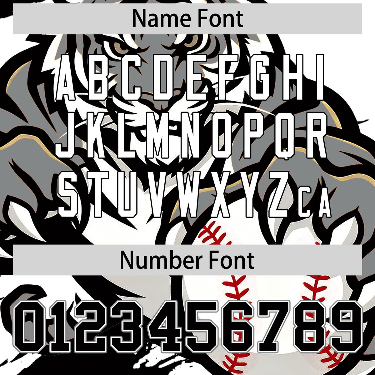 Custom White Black Gray Full-Snap Graffiti Pattern Tiger Graffiti Jersey Baseball Jersey| KXKSHOP