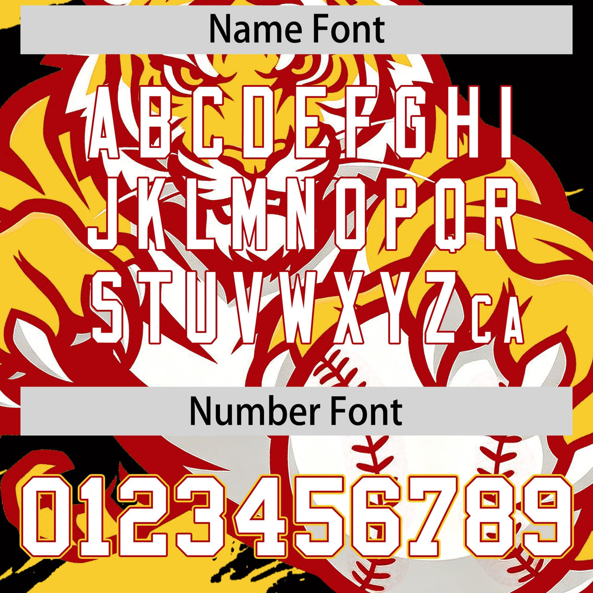 Custom Black Red Gold Full-Snap Graffiti Pattern Tiger Graffiti Jersey Baseball Jersey| KXKSHOP