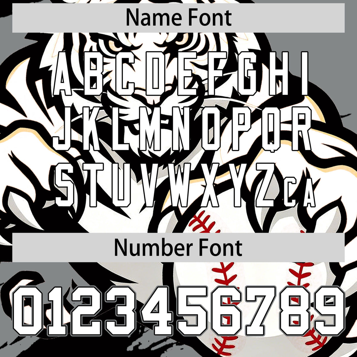 Custom Gray Black White Full-Snap Graffiti Pattern Tiger Graffiti Jersey Baseball Jersey| KXKSHOP