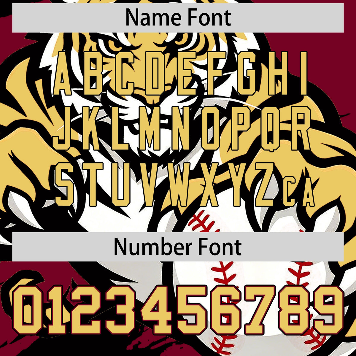 Custom Crimson Black Khaki Full-Snap Graffiti Pattern Tiger Graffiti Jersey Baseball Jersey| KXKSHOP