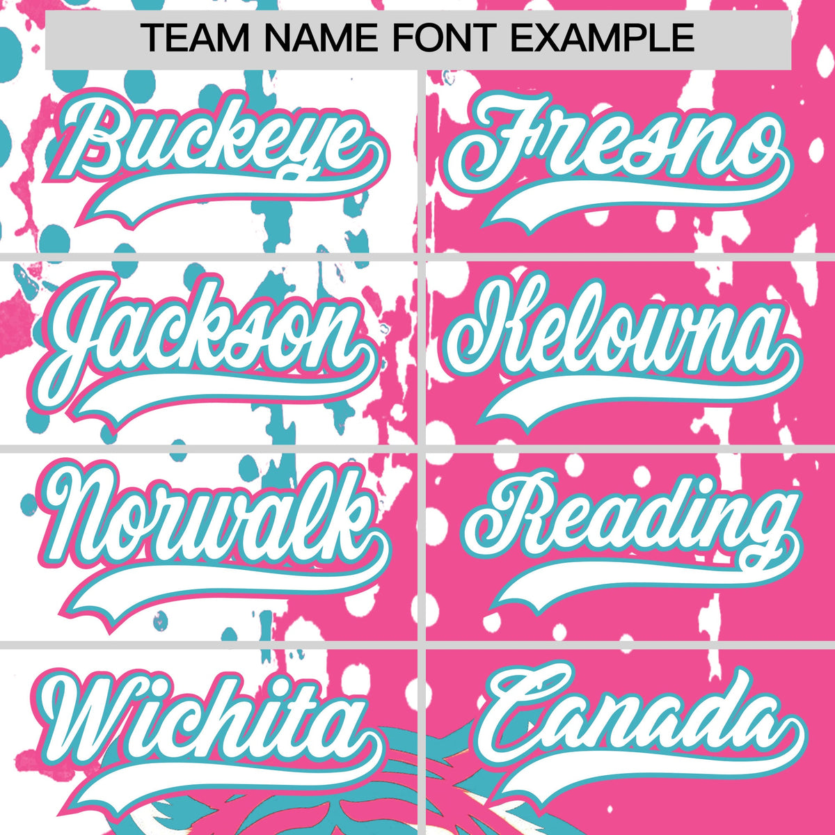 Custom Pink White Sky Blue Full-Snap Graffiti Pattern Tiger Graffiti Jersey Baseball Jersey| KXKSHOP